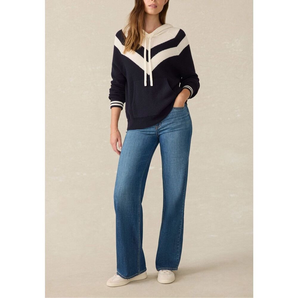 Faherty Throwback Waffle Hoodie Pullover Sweater … - image 3